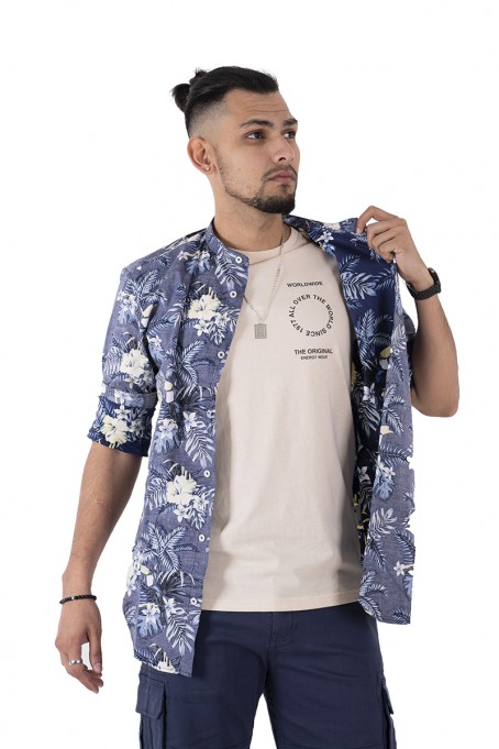 Men's Printed Shirt Flowers BREAD & BUTTONS